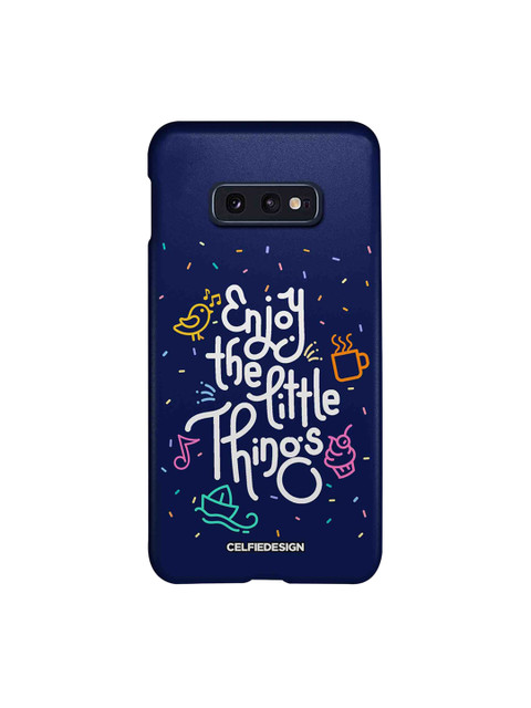 

CelfieDesign Navy Blue & White Enjoy The Little Things Samsung Galaxy S10E Back Cover