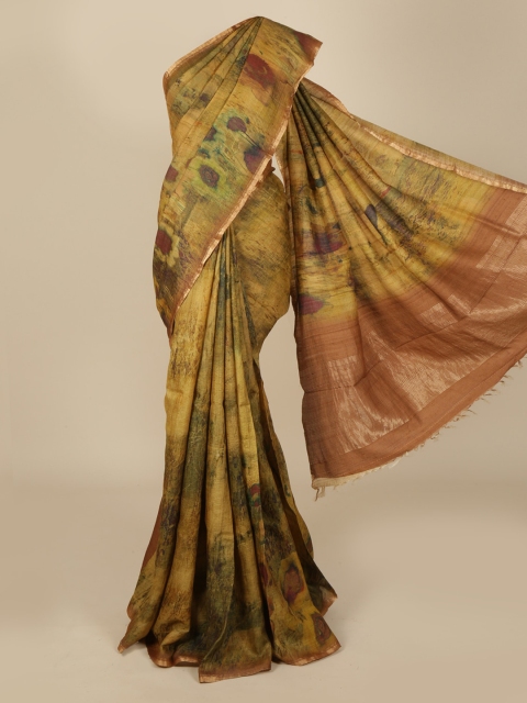 

Pothys Mustard Woven Design Saree