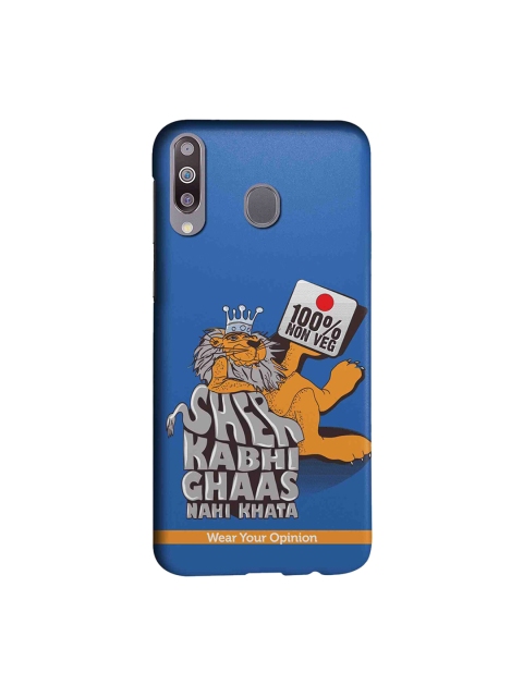 

CelfieDesign Blue & Orange 100 Percent Nonveg Samsung Galaxy M30 Back Cover