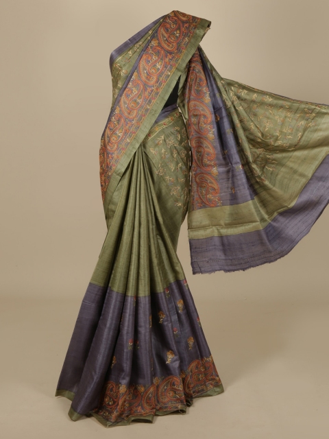 

Pothys Green Woven Design Saree