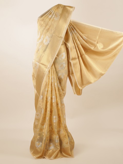 

Pothys Cream-Coloured Woven Design Supernet Saree