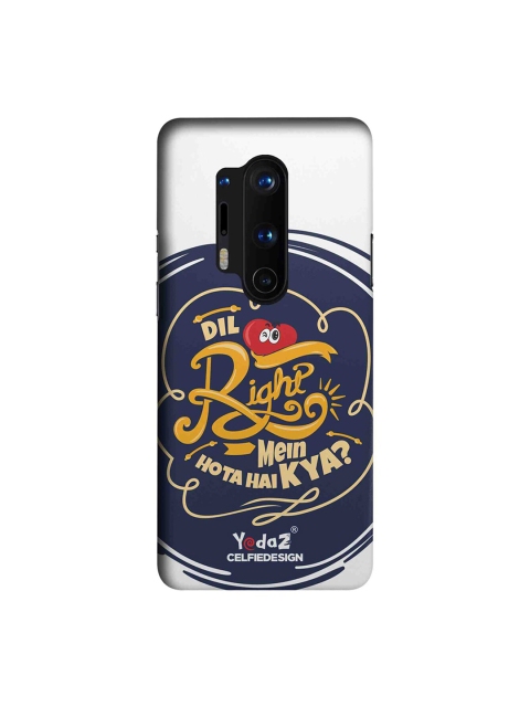

CelfieDesign White & Blue Dil Right Mein Hota Hai Kya OnePlus 8 Pro Back Cover