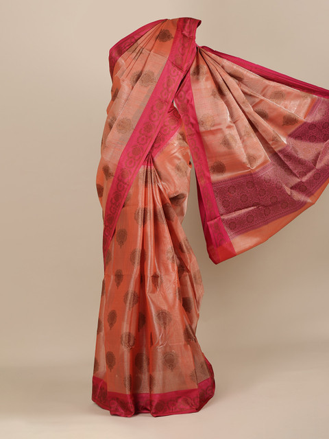 

Pothys Orange Woven Design Tissue Saree