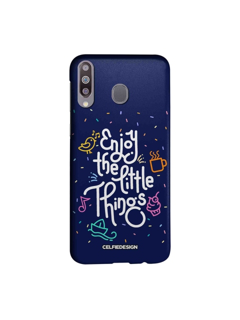 

CelfieDesign Navy Blue & White Enjoy The Little Things Quirky Sustainable Samsung Galaxy M30 Mobile Back Cover