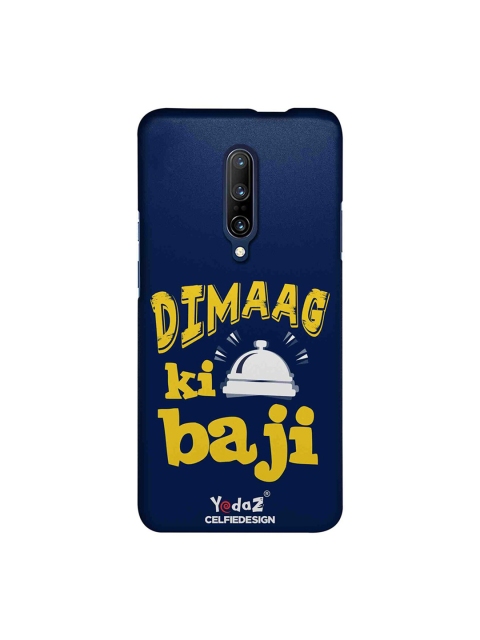 

CelfieDesign Navy-Blue & Yellow Dimaag Ka Ghanti Bajne Laga OnePlus 7 Pro Back Cover