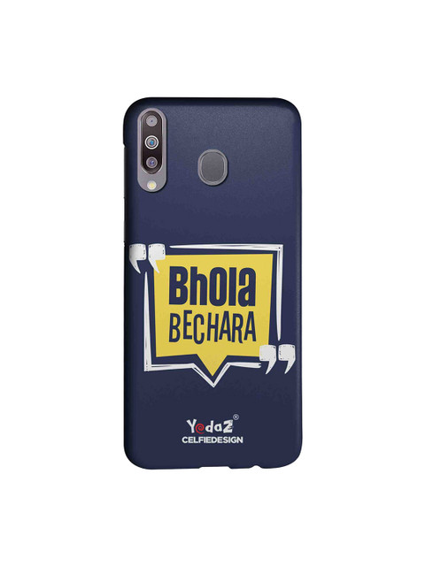 

CelfieDesign Navy Blue & Yellow Bhola Bechara Yedaz Quirky Sustainable Samsung Galaxy M20 Mobile Back Cover