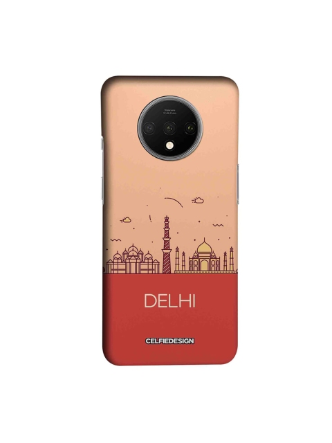 

CelfieDesign Pink & Red Delhi Skyline Printed Sustainable OnePlus 7T Back Case