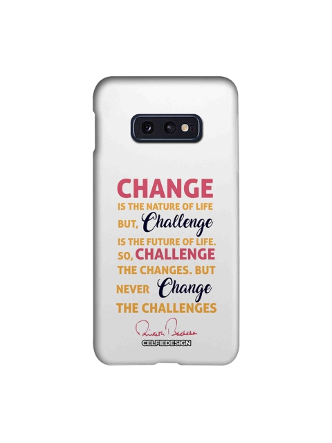 

CelfieDesign White, Pink & Beige Typographic Printed Samsung Galaxy S10E Back Cover