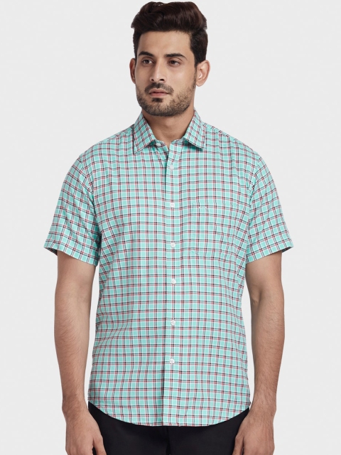 

ColorPlus Men Blue Checked Casual Shirt