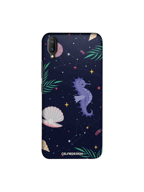 

CelfieDesign Unisex Black Space Beach Sustainable Vivo V11 Pro Back Case, Multi