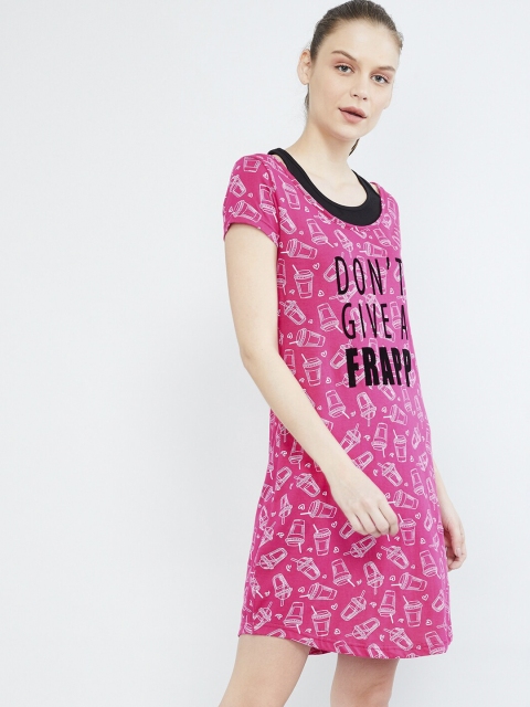 

max Women Fuchsia Printed A-Line Dress
