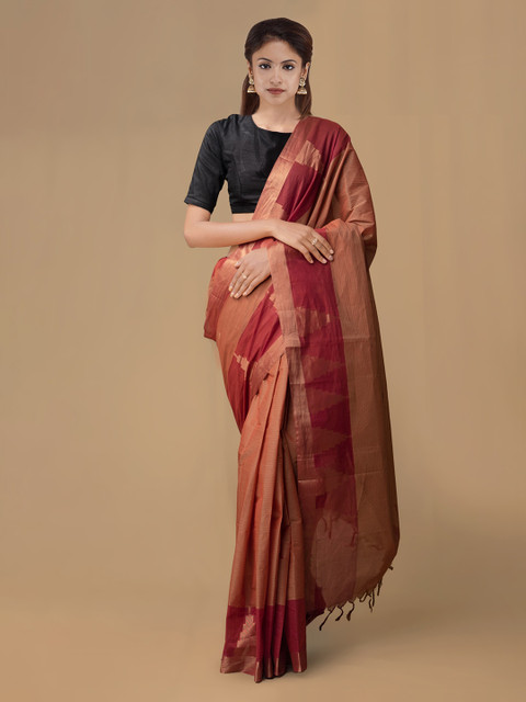 

Unnati Silks Red Woven Design Uppada Sustainable Saree