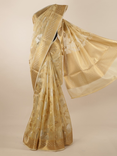 

Pothys Cream-Coloured Woven Design Saree