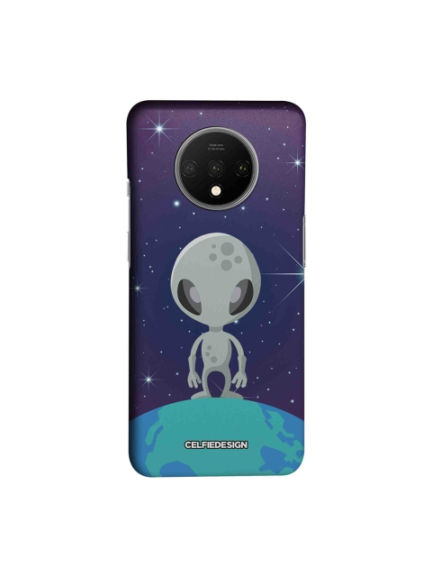

CelfieDesign Navy Blue & Grey Quirky Alien OnePlus 7T Back Cover