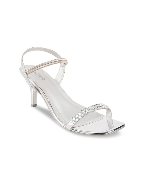 

Metro Women Silver-Toned Solid Slim Heels