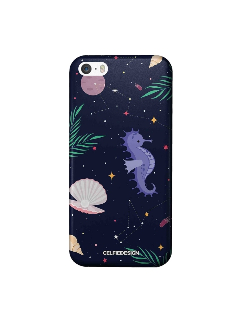 

CelfieDesign Multicolored Space Beach Apple iPhone SE Back Cover, Multi