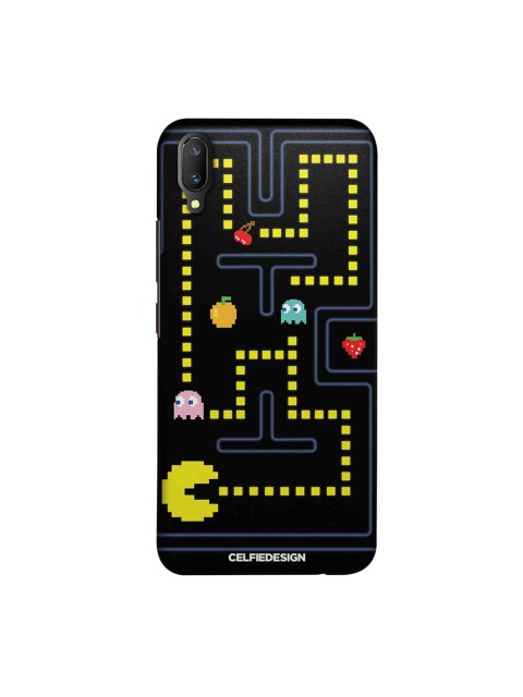 

CelfieDesign Unisex Black Yellow & Blue Quirky Printed Vivo V11 Pro Sustainable Back Cover