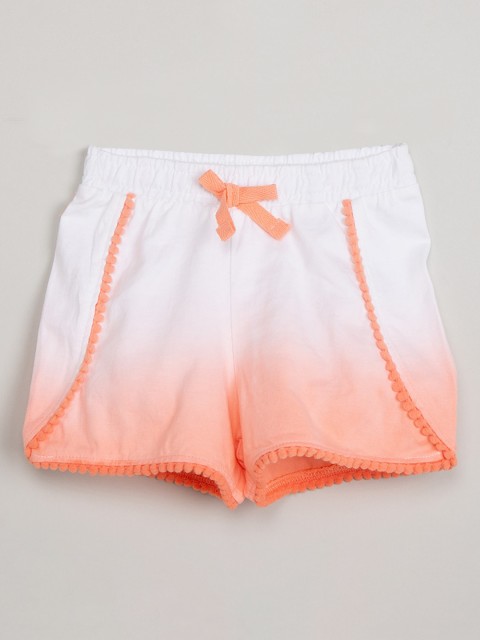 

max Girls White Colourblocked Regular Fit Regular Shorts