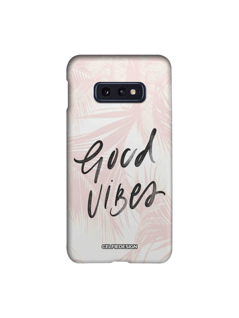 

CelfieDesign White & Pink Good Vibes Samsung Galaxy S10E Back Cover