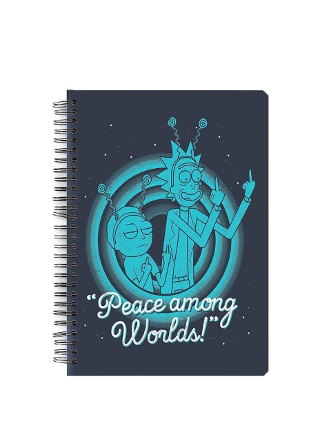 

MC SID RAZZ Unisex Blue Rick and Morty Peace Among Notebook