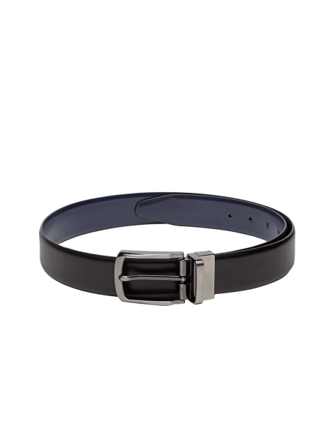 

Men Black Solid Reversible Leather Belt