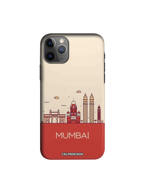 

CelfieDesign Beige & Red Mumbai Skyline Printed Sustainable iPhone 11 Pro Back Case