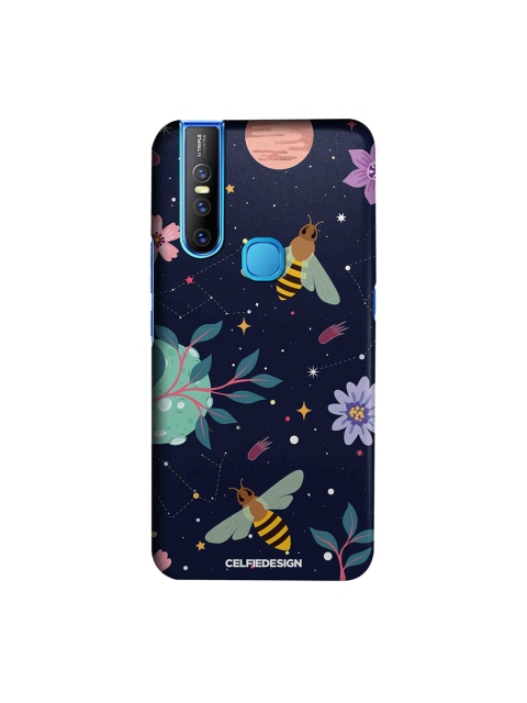 

CelfieDesign Navy Blue & Green Space Bees Vivo V15 Space And Nature Sustainable Back Cover