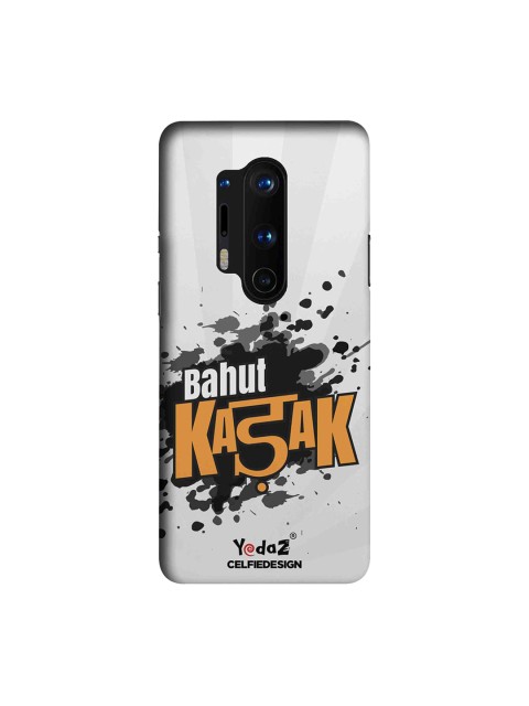 

CelfieDesign Grey & Orange Bahut Kadak Printed OnePlus 8 Pro Sustainable Back Cover