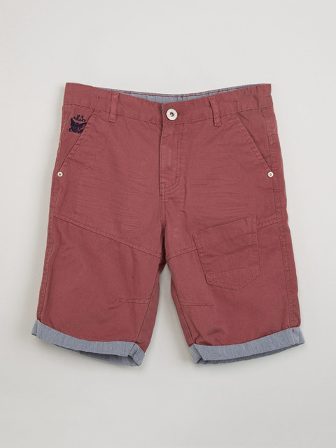 

max Boys Rust Solid Regular Fit Regular Shorts