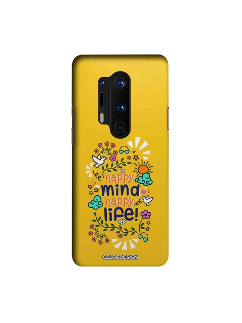 

CelfieDesign Yellow & Black Happy Mind Happy Life Printed OnePlus 8 Pro Back Cover