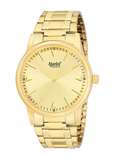 

Ajanta Men Gold-Toned Analogue Watch Ajanta_AWC037MSG/3/GLG/G