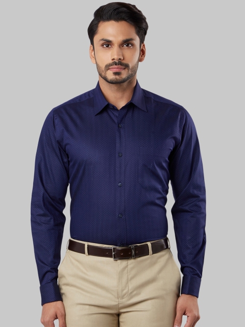 

Raymond Men Navy Blue & White Regular Fit Printed Casual Shirt