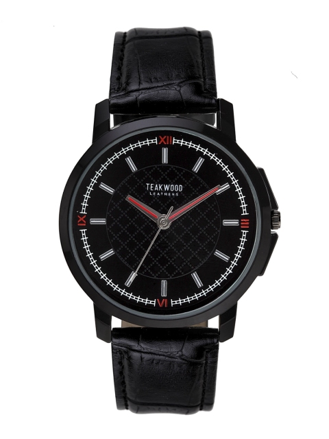 

Teakwood Leathers Men Black Analogue Watch