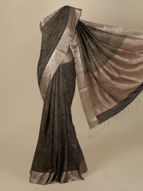 

Pothys Black Checked Saree