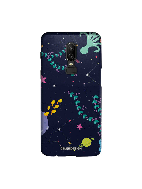 

CelfieDesign Navy Blue & Green Space Aquarium Space And Nature Quirky Sustainable OnePlus 6 Back Cover