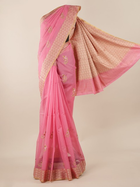 

Pothys Pink Embroidered Saree