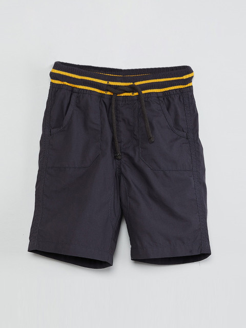 

max Boys Charcoal Grey Solid Regular Shorts