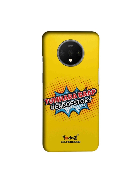 

CelfieDesign Yellow & Blue Quirky Tumhara Baap End of Story OnePlus 7T Back Cover