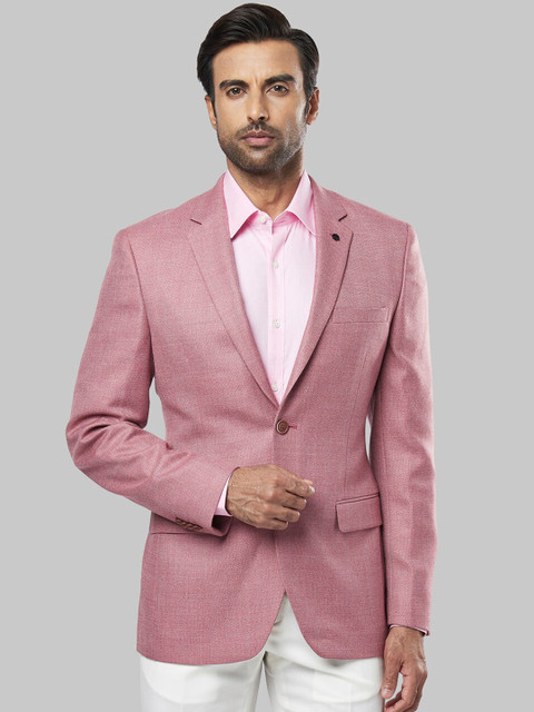 

Raymond Men Pink Self-Design Single-Breasted Formal Blazer