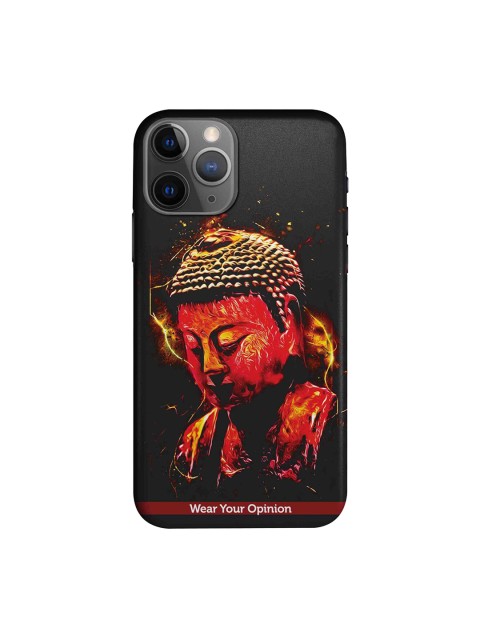 

CelfieDesign Black & Red Peace Buddha Wear Your Opinion Quirky Sustainable Apple iPhone 11 Pro Max Mobile Back Cover
