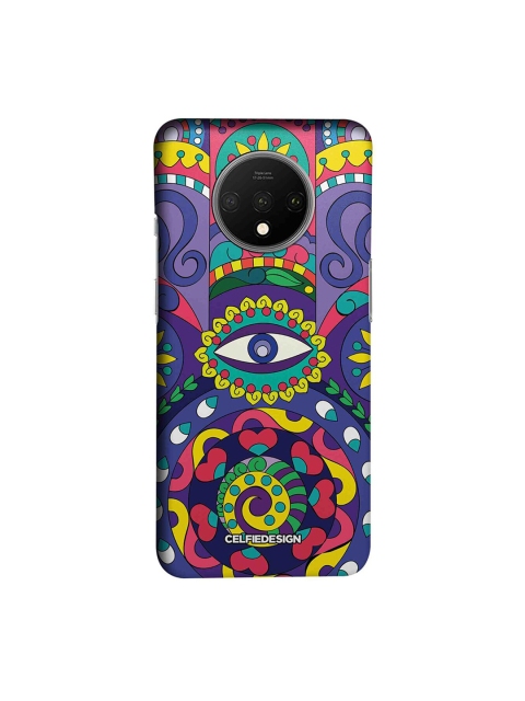 

CelfieDesign Purple & Yellow Humsa Printed OnePlus 7T Back Cover