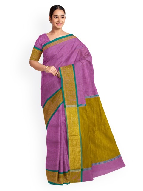 

KLM Fashion Mall Purple Solid Saree