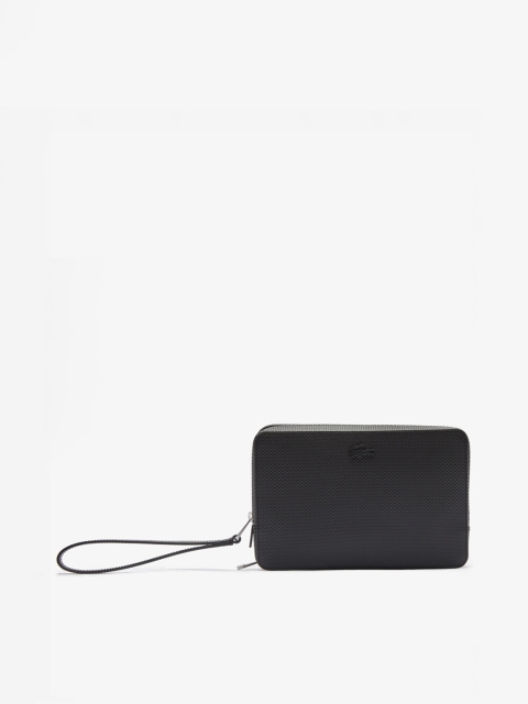 

Lacoste Unisex Black Textured Zip Around Wallet