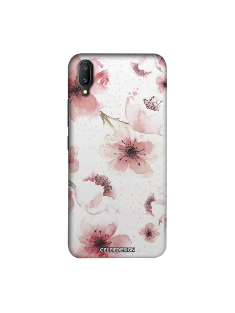 

CelfieDesign White & Pink Floral Printed Vivo V11 Pro Phone Back Cover