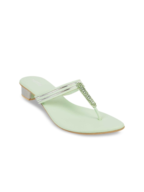 

Metro Women Green Solid Sandals