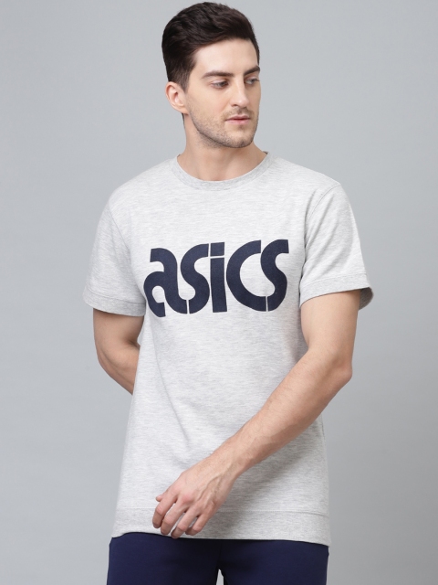 

ASICS Men Grey Printed Round Neck T-shirt