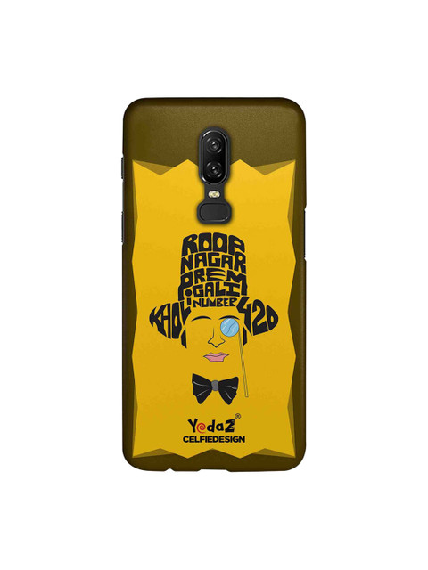 

CelfieDesign Yellow & Black Kholi Number 420 Printed OnePlus 6 Back Cover