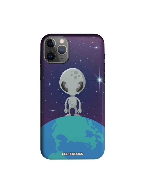 

CelfieDesign Navy Blue & Grey Alien Printed Sustainable iPhone 11 Pro Back Case