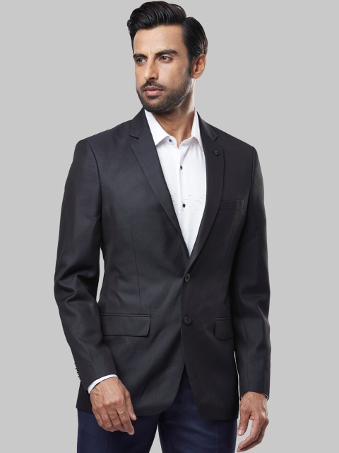 

Raymond Men Navy Blue Solid Single-Breasted Formal Blazer