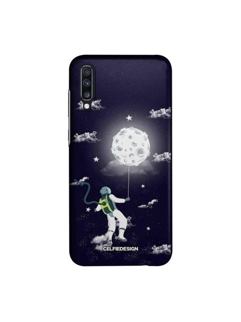 

CelfieDesign Navy Blue & White Spaceman Quirky Sustainable Samsung Galaxy A70 Mobile Back Cover